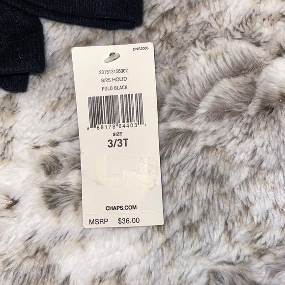 🐻🐻 NWT Chaps Black Quarter Zip Up Sweater Size 3T 100% Cotton - Picture 8 of 10